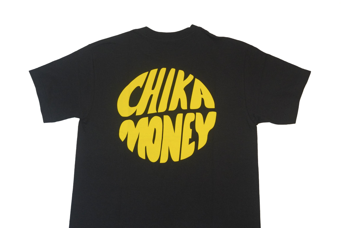 Yellow Design Black T-Shirt