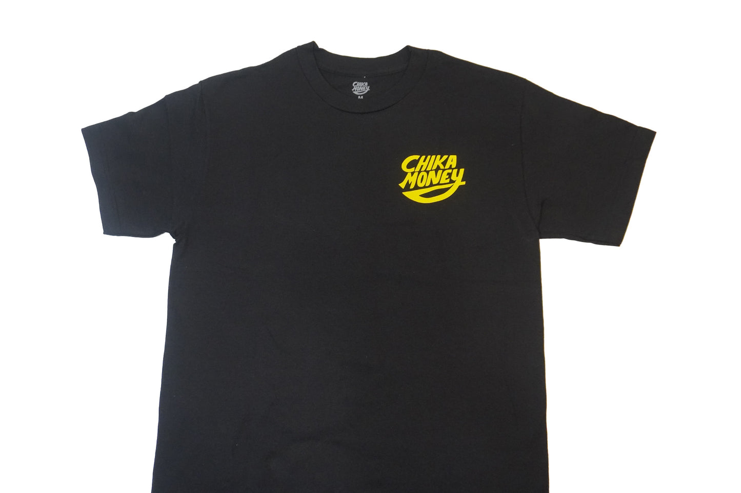 Yellow Design Black T-Shirt