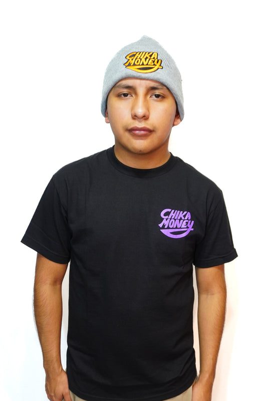 Purple Design Black T-Shirt